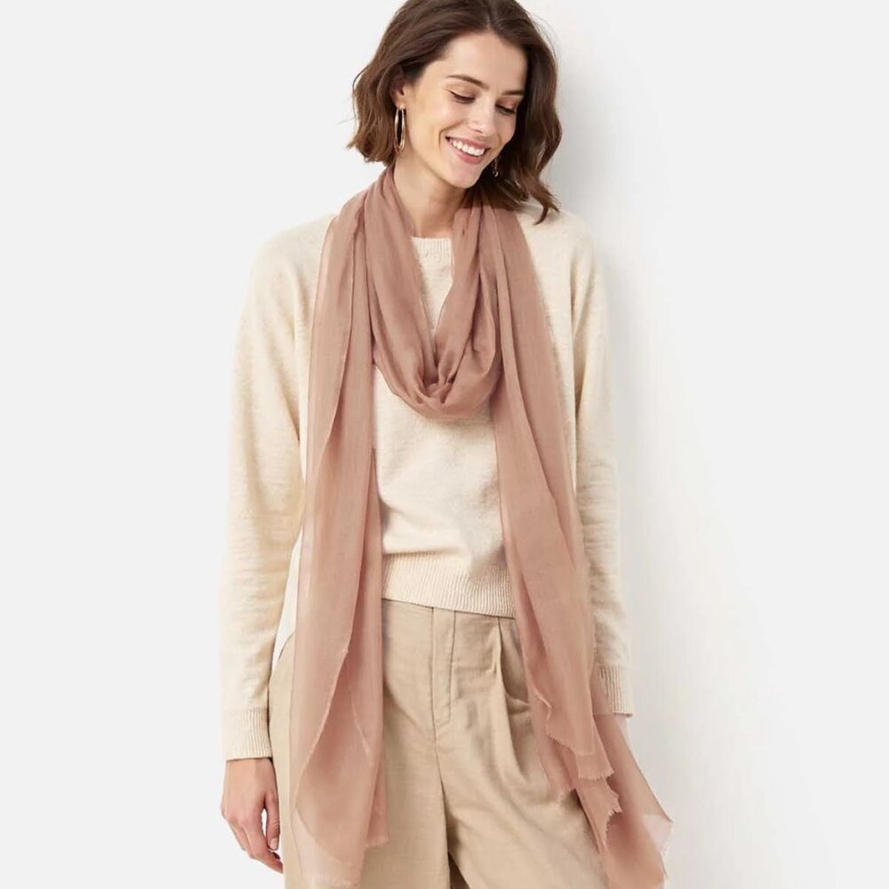 NWOT Ovcio Cashmere Featherlight Scarf in Mocha
